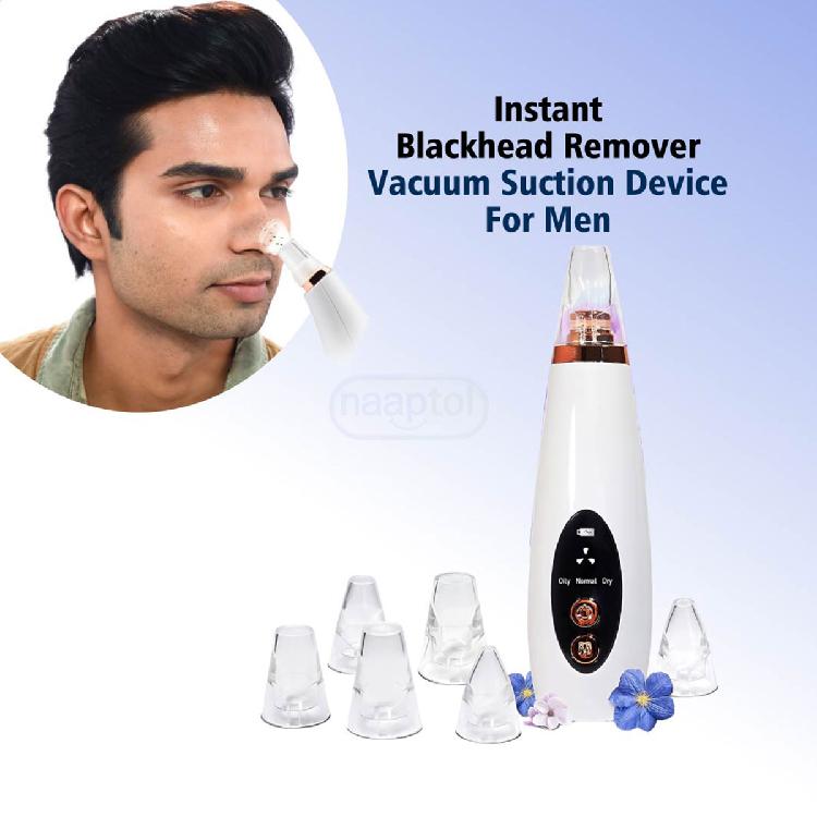 4-in-1 Blackhead Remover Vacuum – Electric Pore Cleaner with Adjustable Suction & Interchangeable Heads - Facial Device for Men & Women (Blue)