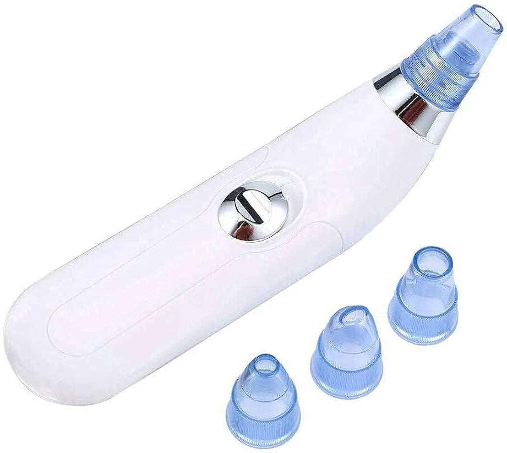 4-in-1 Blackhead Remover Vacuum – Electric Pore Cleaner with Adjustable Suction & Interchangeable Heads - Facial Device for Men & Women (Blue)