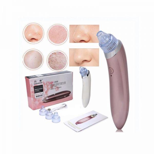 4-in-1 Blackhead Remover Vacuum – Electric Pore Cleaner with Adjustable Suction & Interchangeable Heads - Facial Device for Men & Women (Blue)